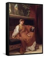 Lesbia Weeping over a Sparrow, 1866-Sir Lawrence Alma-Tadema-Framed Stretched Canvas
