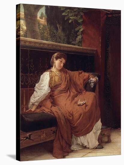 Lesbia Weeping over a Sparrow, 1866-Sir Lawrence Alma-Tadema-Stretched Canvas