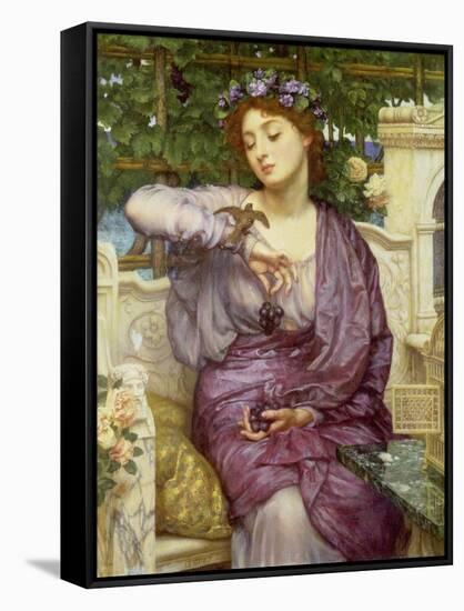 Lesbia with Her Sparrow, 1907-Edward John Poynter-Framed Stretched Canvas