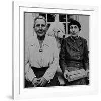 Lesbian Authors Gertrude Stein and Alice B. Toklas with their Poodle Basket II-Carl Mydans-Framed Premium Photographic Print