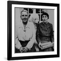 Lesbian Authors Gertrude Stein and Alice B. Toklas with their Poodle Basket II-Carl Mydans-Framed Premium Photographic Print