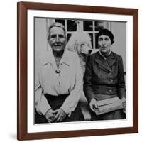 Lesbian Authors Gertrude Stein and Alice B. Toklas with their Poodle Basket II-Carl Mydans-Framed Premium Photographic Print