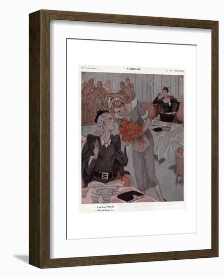 Lesbian Bar, Flowers 1935-Henry Fournier-Framed Giclee Print