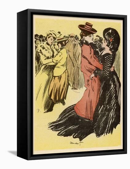 Lesbian Dance Hall Paris-Minartz-Framed Stretched Canvas