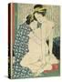 Lesbian Lovers, from 'Manpoku Wago-Jin', 1821-Katsushika Hokusai-Stretched Canvas