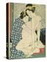 Lesbian Lovers, from 'Manpoku Wago-Jin', 1821-Katsushika Hokusai-Stretched Canvas