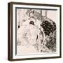 Lesbian Scene, Plate 13 from La Grenouillere, c.1912-Franz Von Bayros-Framed Giclee Print