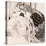 Lesbian Scene, Plate 13 from La Grenouillere, c.1912-Franz Von Bayros-Stretched Canvas