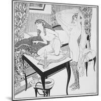 Lesbian Scene, Plate 3 from 'La Grenouillere', 1912-Franz Von Bayros-Mounted Giclee Print