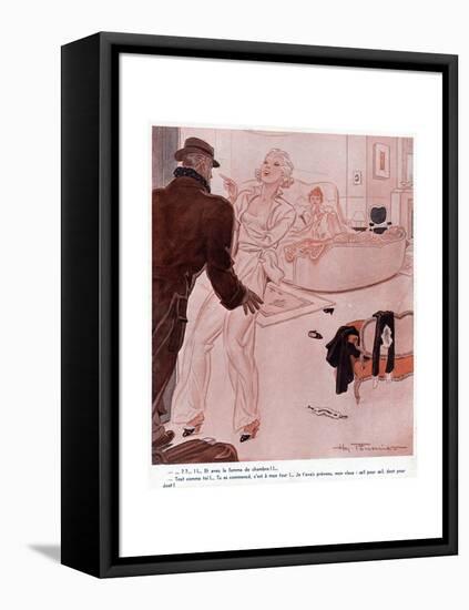 Lesbian, Wife and Maid 1935-Henry Fournier-Framed Stretched Canvas