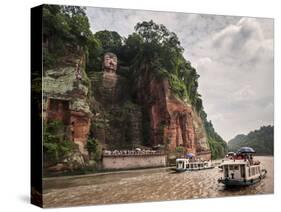 Leshan Giant Buddha, UNESCO World Heritage Site, Leshan, Sichuan Province, China, Asia-Michael Snell-Stretched Canvas
