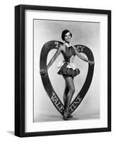Leslie Caron, Mgm Valentine's Day Pin-Up, Early 1950s-null-Framed Photo