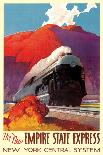 New Empire State Express - New York Central System - Vintage Railroad Travel Poster, 1941-Leslie Darrell Ragan-Stretched Canvas