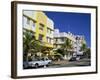 Leslie Hotel, Ocean Drive, Art Deco District, South Beach, Miami Beach, Miami, Florida, USA-Amanda Hall-Framed Photographic Print