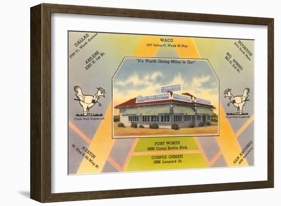 Leslie's Chicken Shack, Waco, Texas-null-Framed Art Print