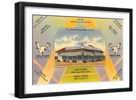 Leslie's Chicken Shack, Waco, Texas-null-Framed Art Print