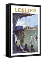 Leslie's Illustrated Weekly: Calling in an Opinion-null-Framed Stretched Canvas