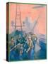 Leslie's: U.S. Marines at the Anti-Aircraft Gun-L.a. Shafer-Stretched Canvas