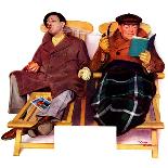 "Two Men in Deck Chairs,"January 16, 1937-Leslie Thrasher-Giclee Print