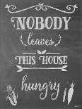 Nobody Leaves This House Hungry Burlap Texture-Leslie Wing-Giclee Print