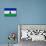 Lesotho Flag Design with Wood Patterning - Flags of the World Series-Philippe Hugonnard-Mounted Premium Giclee Print displayed on a wall