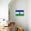 Lesotho Flag Design with Wood Patterning - Flags of the World Series-Philippe Hugonnard-Mounted Premium Giclee Print displayed on a wall