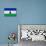 Lesotho Flag Design with Wood Patterning - Flags of the World Series-Philippe Hugonnard-Art Print displayed on a wall