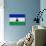 Lesotho Flag Design with Wood Patterning - Flags of the World Series-Philippe Hugonnard-Art Print displayed on a wall