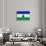 Lesotho Flag Design with Wood Patterning - Flags of the World Series-Philippe Hugonnard-Stretched Canvas displayed on a wall