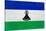 Lesotho Flag Design with Wood Patterning - Flags of the World Series-Philippe Hugonnard-Stretched Canvas