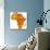 Lesotho on Actual Map of Africa-michal812-Stretched Canvas displayed on a wall