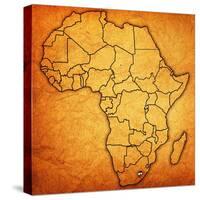 Lesotho on Actual Map of Africa-michal812-Stretched Canvas