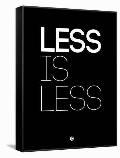 Less Is Less Black-NaxArt-Framed Stretched Canvas