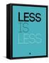 Less Is Less Blue-NaxArt-Framed Stretched Canvas