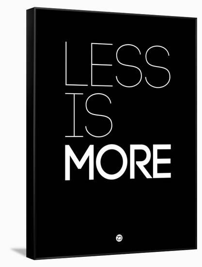 Less Is More Black-NaxArt-Framed Stretched Canvas