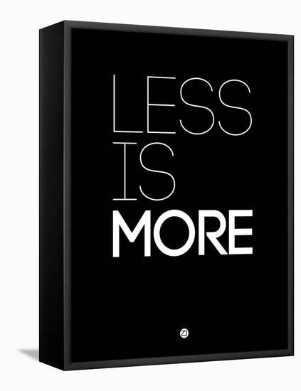 Less Is More Black-NaxArt-Framed Stretched Canvas