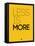 Less Is More Yellow-NaxArt-Framed Stretched Canvas