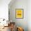 Less Is More Yellow-NaxArt-Framed Art Print displayed on a wall