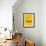 Less Is More Yellow-NaxArt-Framed Art Print displayed on a wall