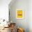 Less Is More Yellow-NaxArt-Framed Art Print displayed on a wall