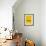 Less Is More Yellow-NaxArt-Framed Art Print displayed on a wall