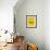 Less Is More Yellow-NaxArt-Framed Art Print displayed on a wall