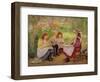 Lesson in the Garden, 1900-Ada Shirley-Fox-Framed Giclee Print