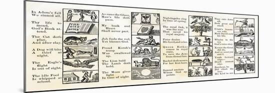 Lesson Page in the New England Primer, Edition of About 1811-null-Mounted Giclee Print