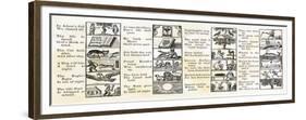 Lesson Page in the New England Primer, Edition of About 1811-null-Framed Giclee Print