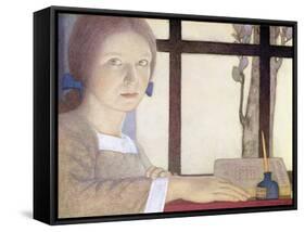 Lesson Time-Frederick Cayley Robinson-Framed Stretched Canvas