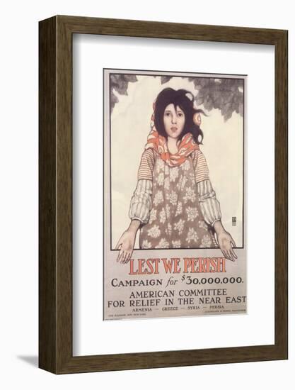 Lest We Perish, Campaign For $30,000,000-Ethel Franklin Betts-Framed Art Print