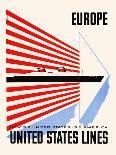 Europe-United States Lines-Lester Beall-Stretched Canvas