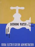 Running Water: Rural Electrification Administration-Lester Beall-Framed Photographic Print