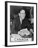 Lester Pearson, Canada's Delegate to the General Assembly of the United Nations, 1947-null-Framed Photo